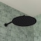 Alfi Brand Matte Black Stainless Steel 12" Round Ultra-Thin Rain Shower Head RAIN12R-BM - alternate 1